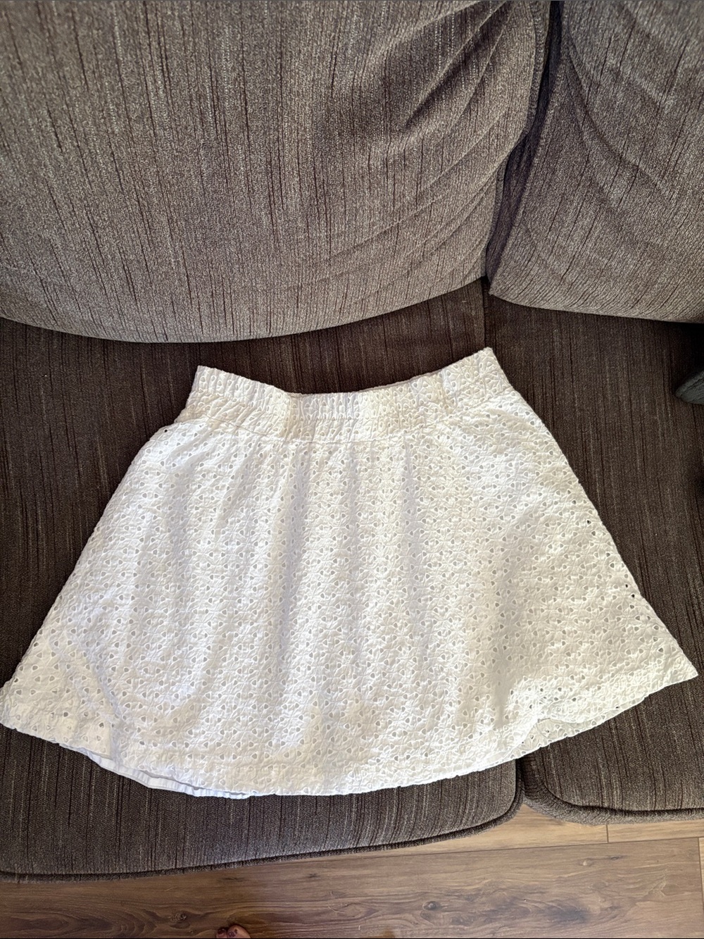 Mossimo Supply Co. White Eyelet Skater Skirt
